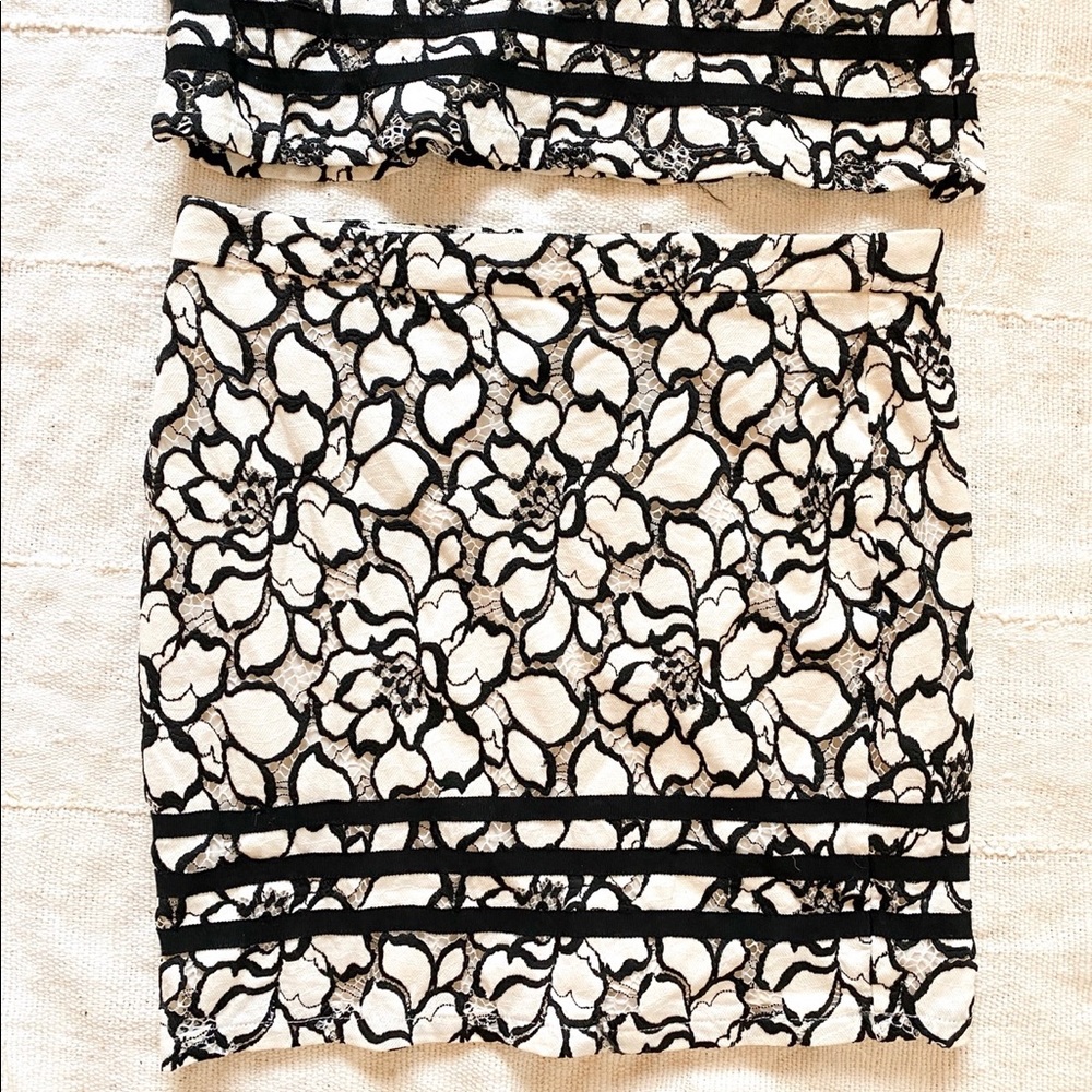 ENDLESS ROSE | BLACK AND WHITE FLORAL MATCHING SET - Picture 2 of 6
